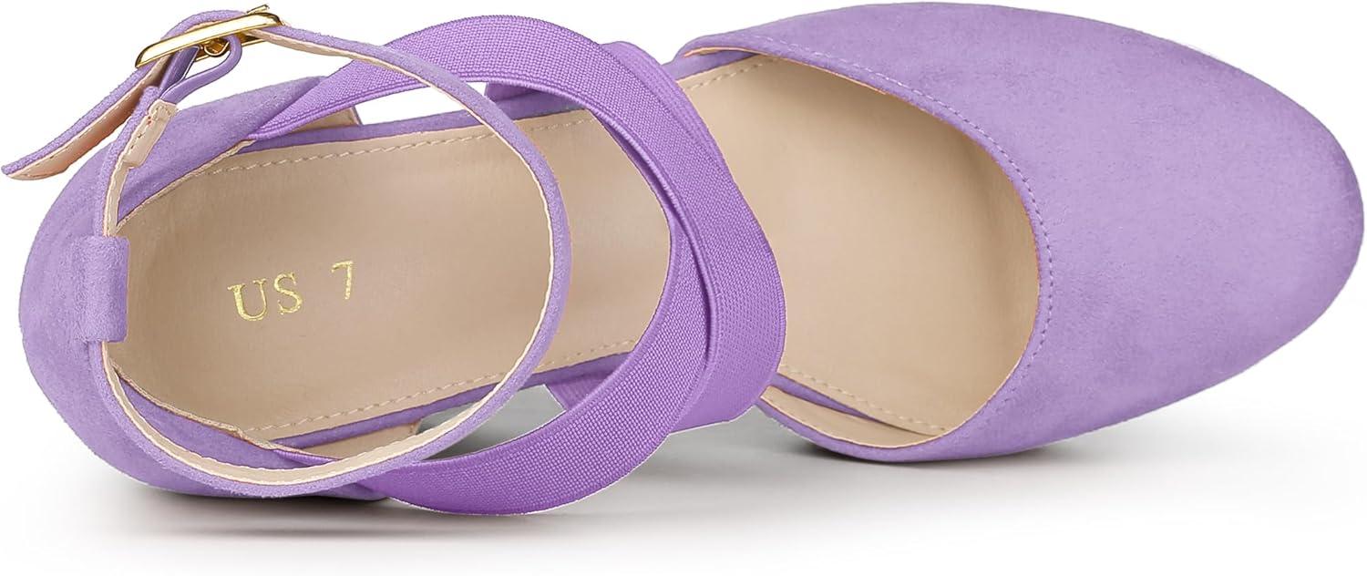 imageAllegra K Womens Espadrilles Closed Toe Wedges Heels SandalsPurple