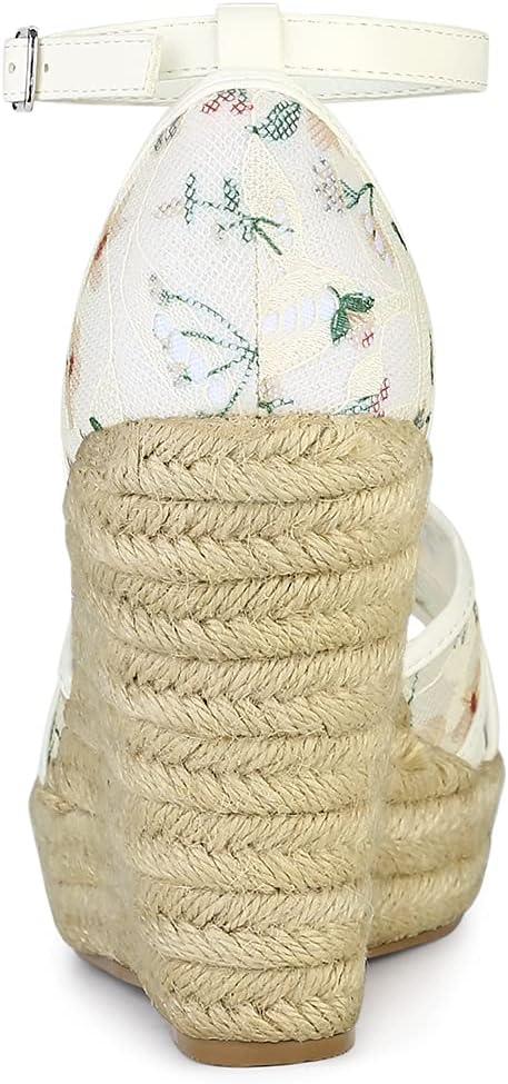 imageAllegra K Womens Espadrilles Lace Wedges Wedge SandalsGreen