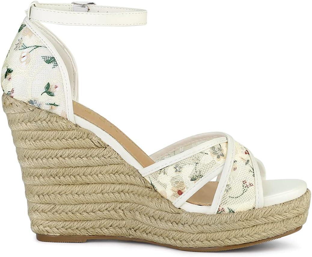 imageAllegra K Womens Espadrilles Lace Wedges Wedge SandalsGreen