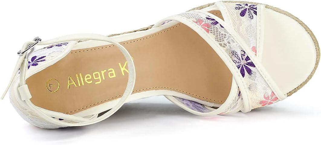 imageAllegra K Womens Espadrilles Lace Wedges Wedge SandalsPurple