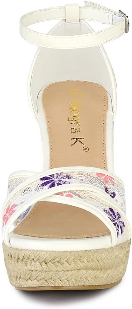imageAllegra K Womens Espadrilles Lace Wedges Wedge SandalsPurple