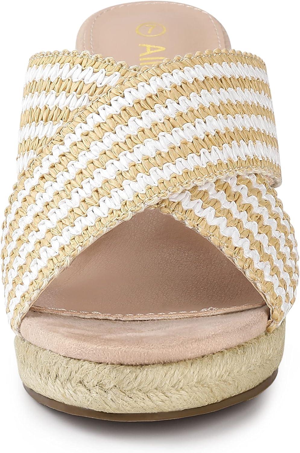 imageAllegra K Womens Espadrilles Wedges Slide Wedge SandalsBeige