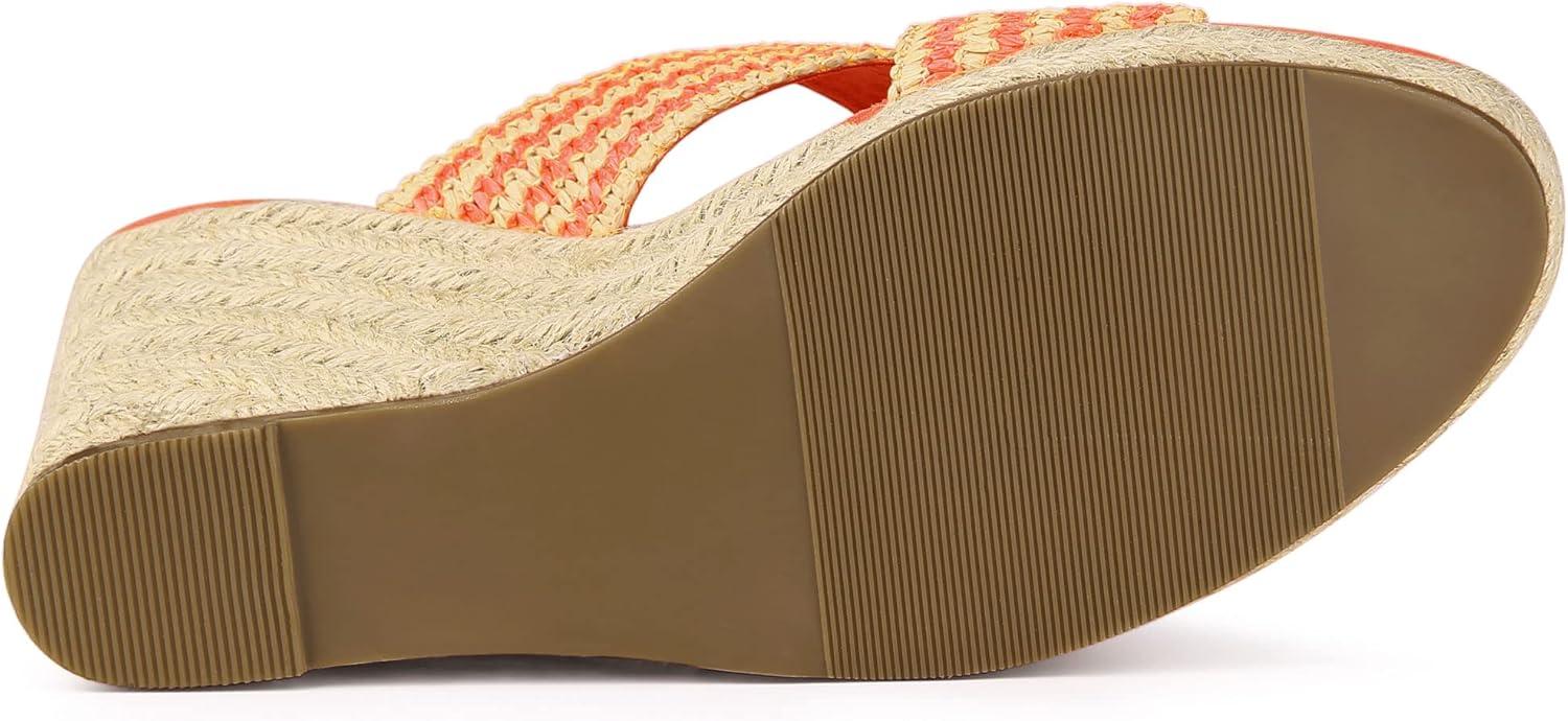 imageAllegra K Womens Espadrilles Wedges Slide Wedge SandalsOrange