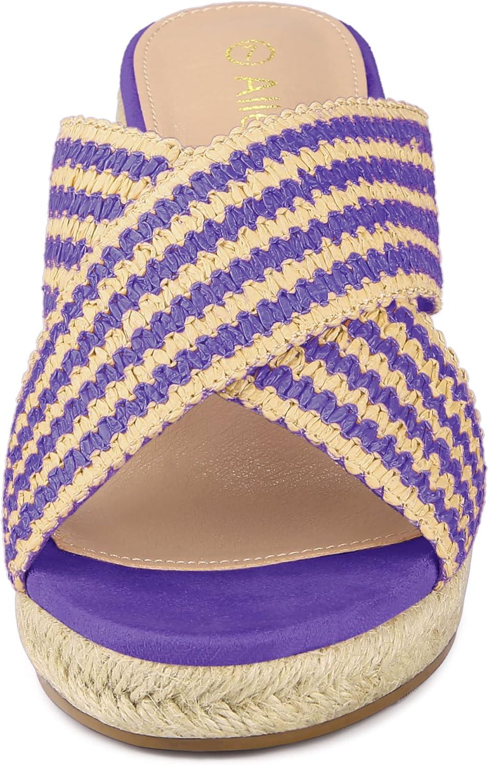 imageAllegra K Womens Espadrilles Wedges Slide Wedge SandalsPurple
