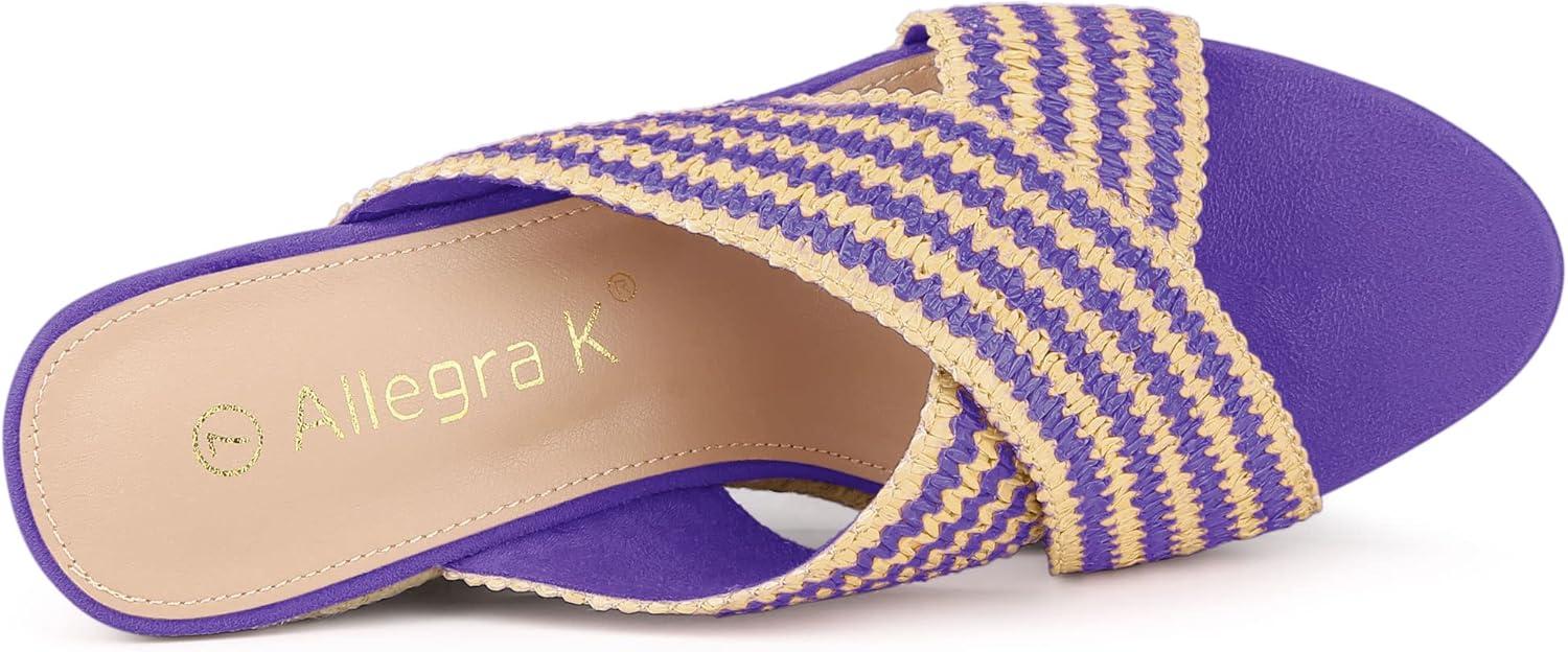 imageAllegra K Womens Espadrilles Wedges Slide Wedge SandalsPurple