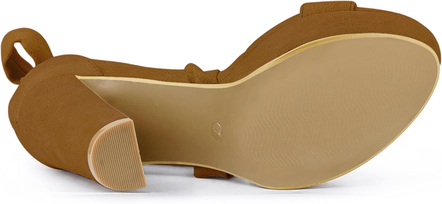 imageAllegra K Womens Lace Up Platform Heels Sandals Brown Heels Sandals 6 M US