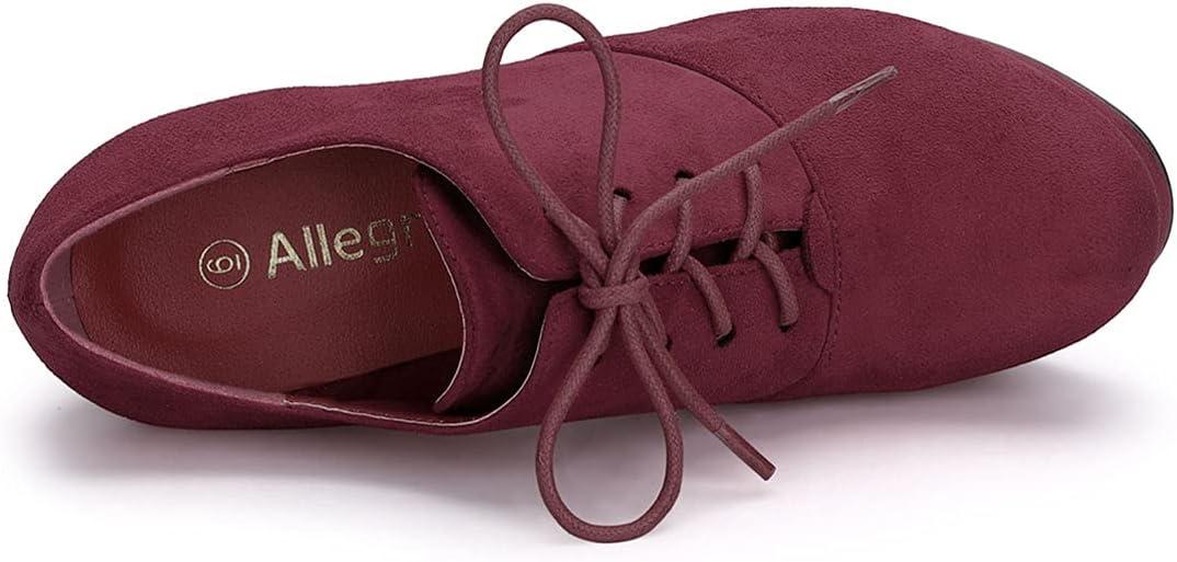 imageAllegra K Womens Platform Chunky Heel Lace Up BootiesBurgundy