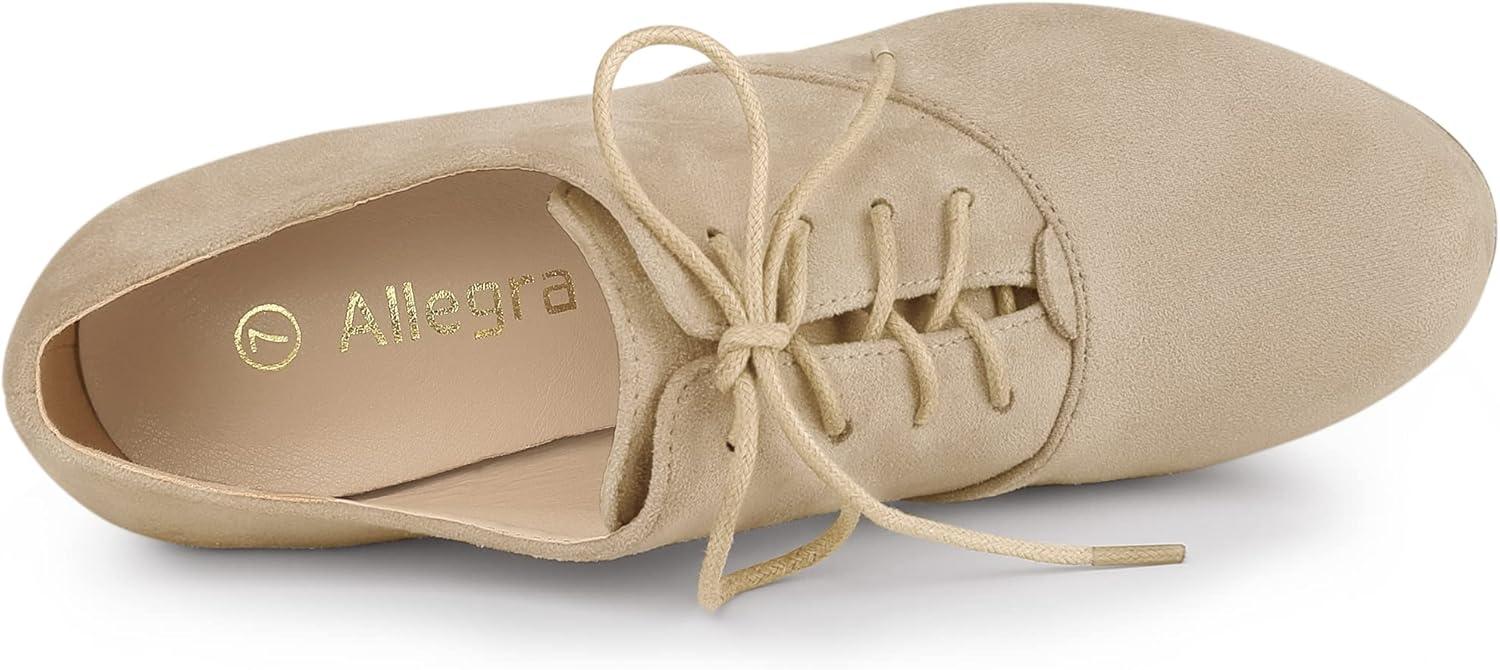 imageAllegra K Womens Platform Chunky Heel Lace Up BootiesKhaki