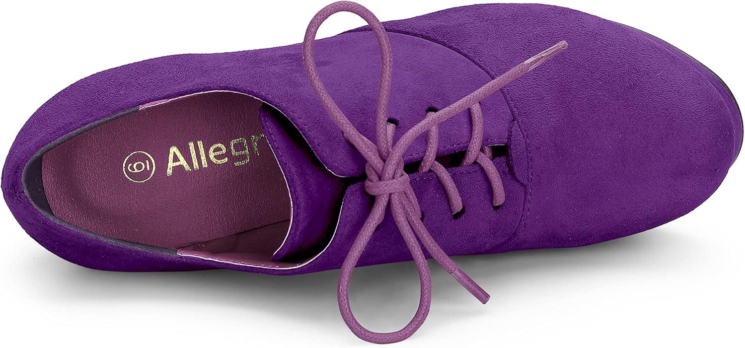 imageAllegra K Womens Platform Chunky Heel Lace Up BootiesPurple