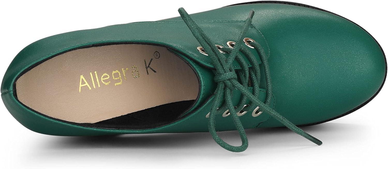 imageAllegra K Womens Platform Lace Up Chunky Heel Ankle BootsGreen