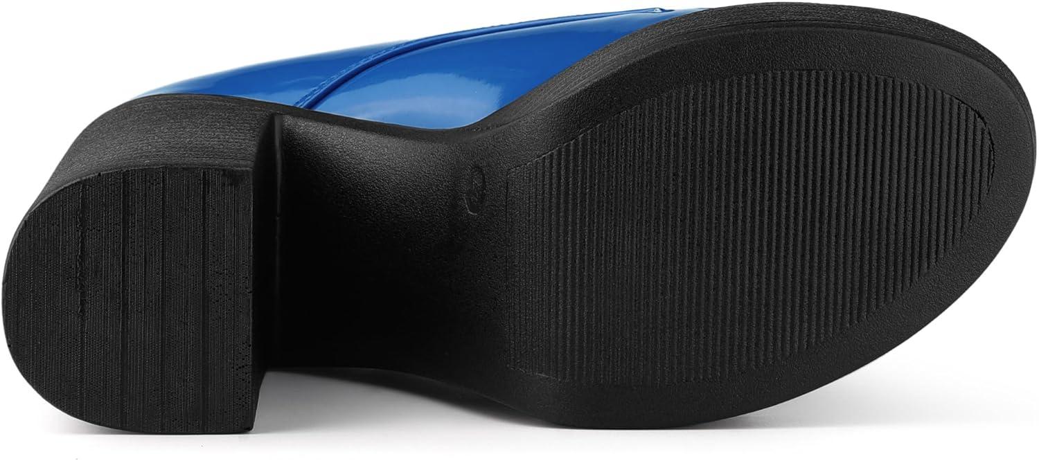 imageAllegra K Womens Platform Lace Up Chunky Heel Ankle BootsRoyal Blue