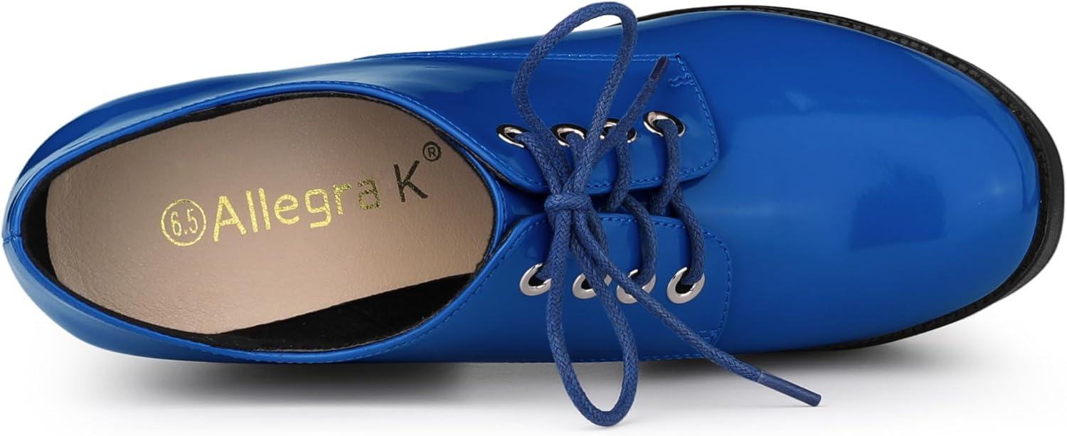 imageAllegra K Womens Platform Lace Up Chunky Heel Ankle BootsRoyal Blue