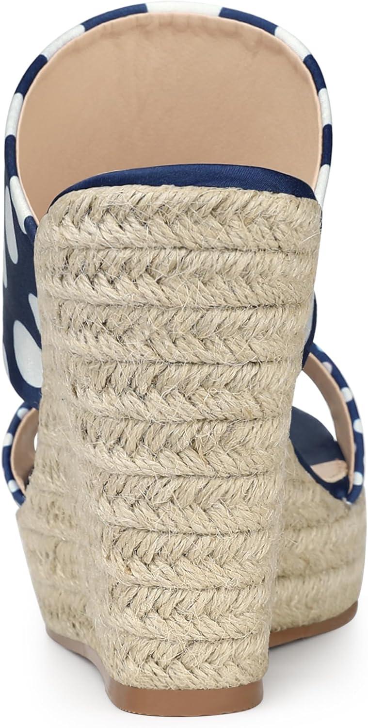 imageAllegra K Womens Platform Polka Dots Heel Espadrille Wedge SandalsRoyal Blue