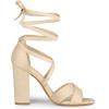 imageAllegra K Womens Block Heeled Lace Up SandalsBeige