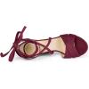 imageAllegra K Womens Block Heeled Lace Up SandalsBurgundy