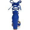 imageAllegra K Womens Block Heeled Lace Up SandalsDeep Blue