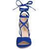 imageAllegra K Womens Block Heeled Lace Up SandalsDeep Blue