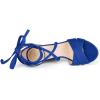 imageAllegra K Womens Block Heeled Lace Up SandalsDeep Blue