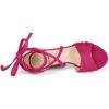 imageAllegra K Womens Block Heeled Lace Up SandalsHot Pink