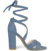 imageAllegra K Womens Block Heeled Lace Up SandalsLight Blue