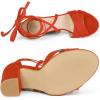 imageAllegra K Womens Block Heeled Lace Up SandalsOrange