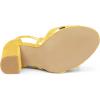 imageAllegra K Womens Block Heeled Lace Up SandalsYellow