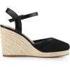 imageAllegra K Womens Closed Toe Platform Espadrilles Lace Wedge Heel SandalsBlack