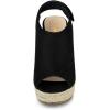 imageAllegra K Womens Espadrille Platform Heeled Wedges SandalsBlack
