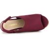 imageAllegra K Womens Espadrille Platform Heeled Wedges SandalsBurgundy