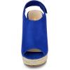 imageAllegra K Womens Espadrille Platform Heeled Wedges SandalsDeep Blue