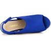 imageAllegra K Womens Espadrille Platform Heeled Wedges SandalsDeep Blue