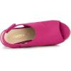 imageAllegra K Womens Espadrille Platform Heeled Wedges SandalsHot Pink