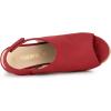 imageAllegra K Womens Espadrille Platform Heeled Wedges SandalsRed