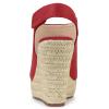 imageAllegra K Womens Espadrille Platform Heeled Wedges SandalsRed