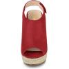 imageAllegra K Womens Espadrille Platform Heeled Wedges SandalsRed