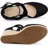 imageAllegra K Womens Espadrilles Closed Toe Wedges Heels SandalsBlack