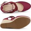 imageAllegra K Womens Espadrilles Closed Toe Wedges Heels SandalsBurgundy