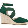 imageAllegra K Womens Espadrilles Closed Toe Wedges Heels SandalsEmerald Green