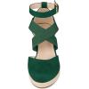 imageAllegra K Womens Espadrilles Closed Toe Wedges Heels SandalsEmerald Green