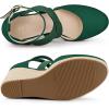 imageAllegra K Womens Espadrilles Closed Toe Wedges Heels SandalsEmerald Green