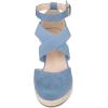 imageAllegra K Womens Espadrilles Closed Toe Wedges Heels SandalsHaze Blue