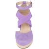 imageAllegra K Womens Espadrilles Closed Toe Wedges Heels SandalsPurple
