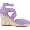 imageAllegra K Womens Espadrilles Closed Toe Wedges Heels SandalsPurple