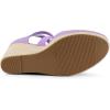 imageAllegra K Womens Espadrilles Closed Toe Wedges Heels SandalsPurple