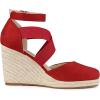 imageAllegra K Womens Espadrilles Closed Toe Wedges Heels SandalsRed
