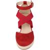 imageAllegra K Womens Espadrilles Closed Toe Wedges Heels SandalsRed