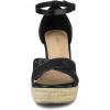imageAllegra K Womens Espadrilles Lace Wedges Wedge SandalsBlack