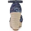 imageAllegra K Womens Espadrilles Lace Wedges Wedge SandalsDeep Blue
