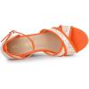 imageAllegra K Womens Espadrilles Lace Wedges Wedge SandalsOrange Flower