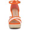 imageAllegra K Womens Espadrilles Lace Wedges Wedge SandalsOrange Flower